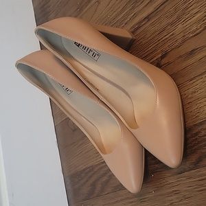 Tan Block Heels